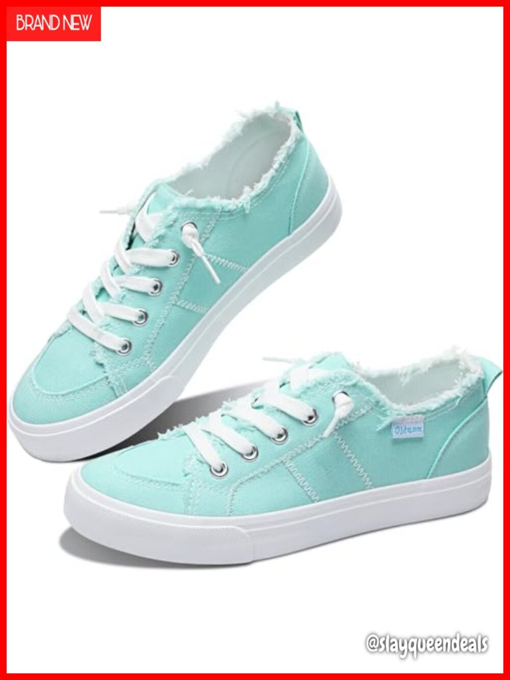 Women's Canvas Slip On Sneakers Breathable Rubber Sole Low Top Fashion Flats